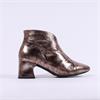 Wonders V Cut Pointed Block Heel Boot - Bronze